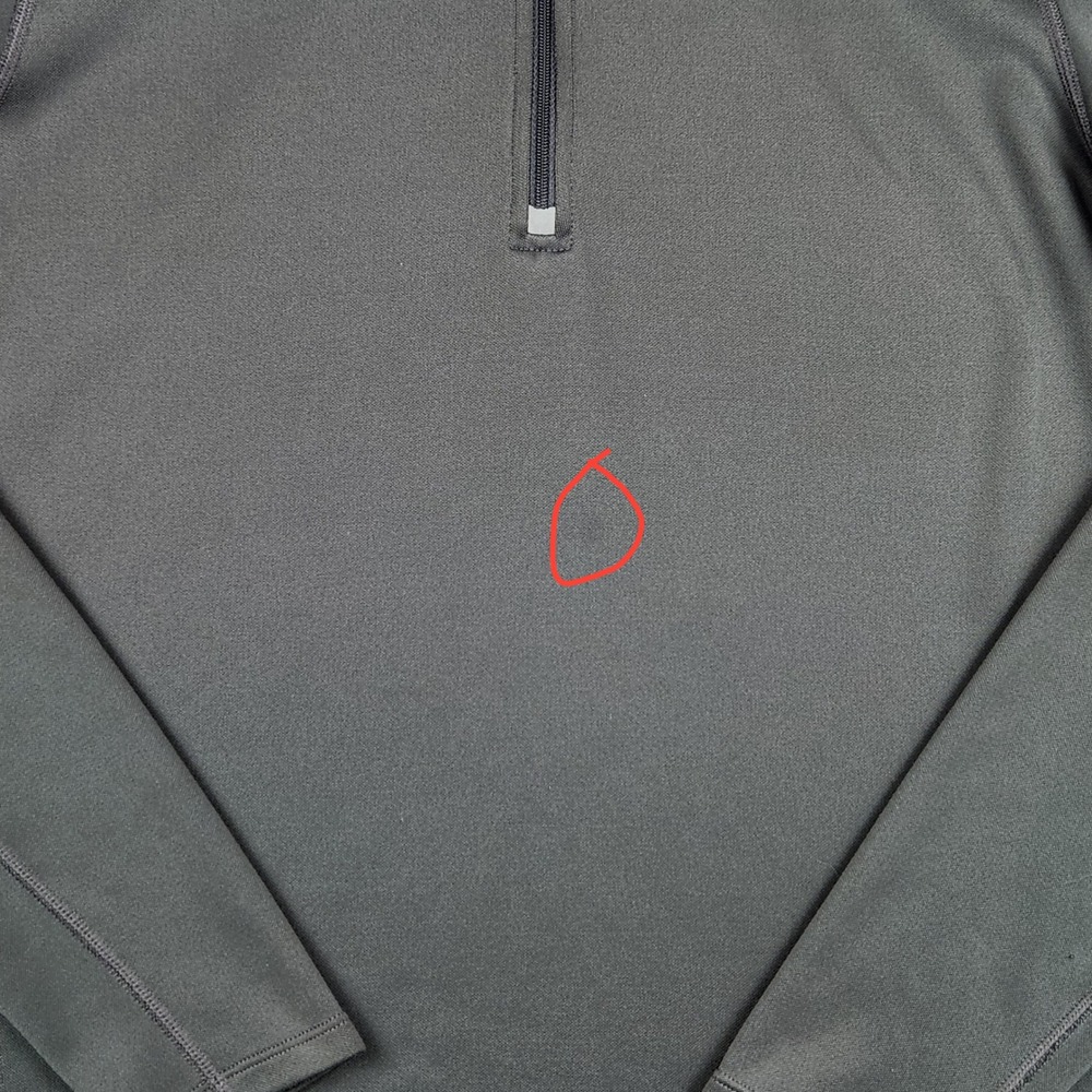 Nike Racer 1/4 Zip Running Shirt Mens Medium Gray Dri-FIT Long Sleeve Pullover - Picture 2 of 11
